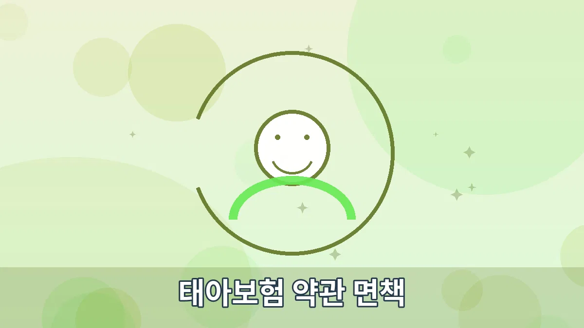 태아보험 약관 면책 안내 이미지 1